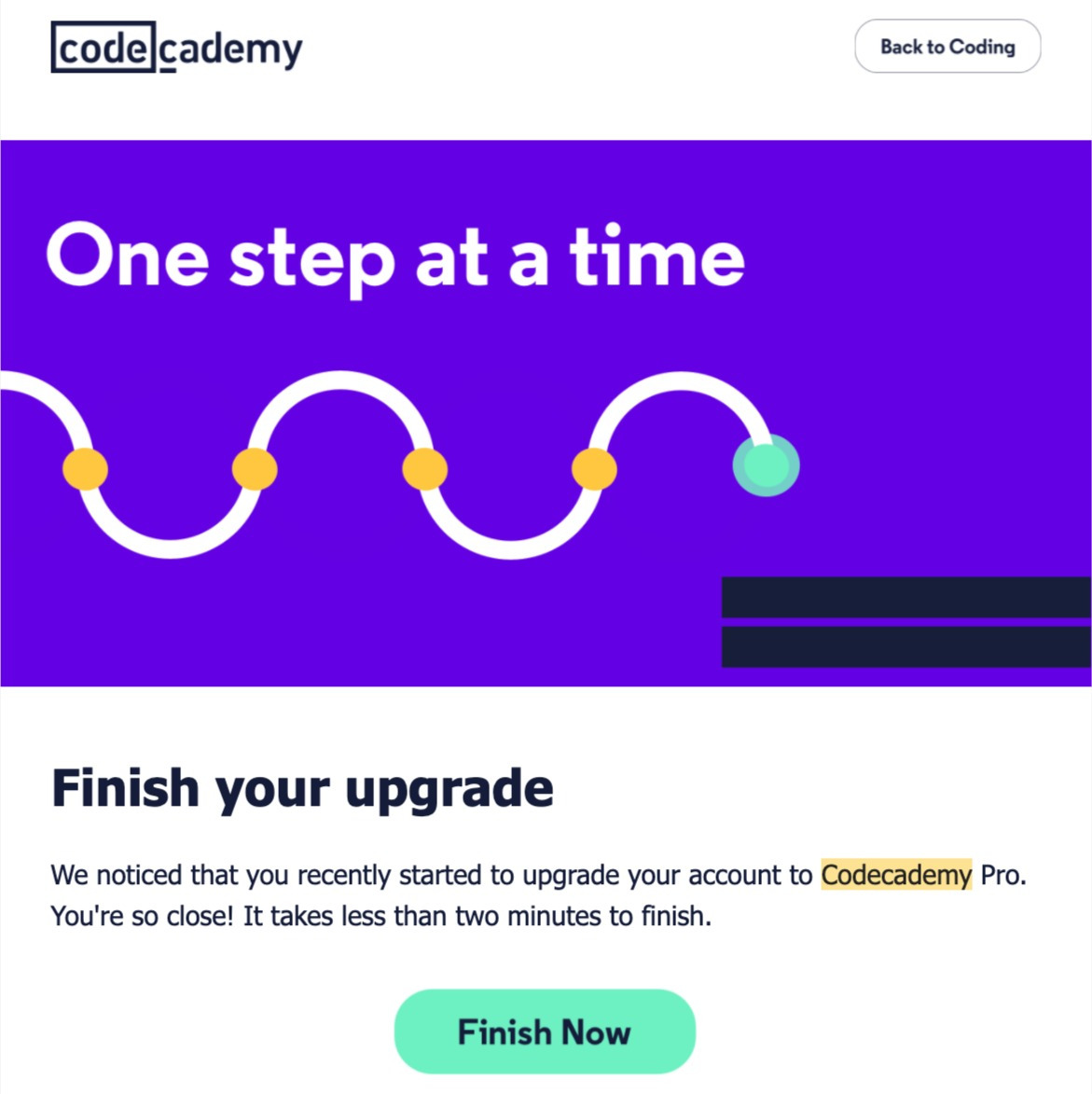  CodeAcademy's "abandoned cart" email
