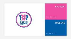 pink and blue logo color combination
