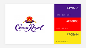 purple, gold and red logo color scheme