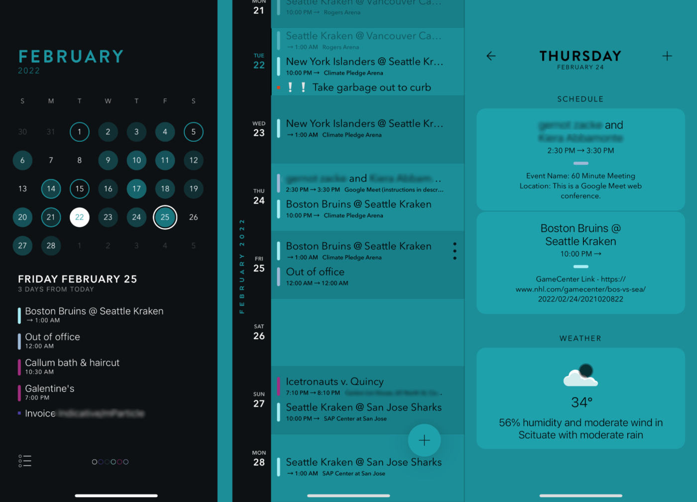 Timepage, our pick for the best iPhone calendar app for beautiful design and function