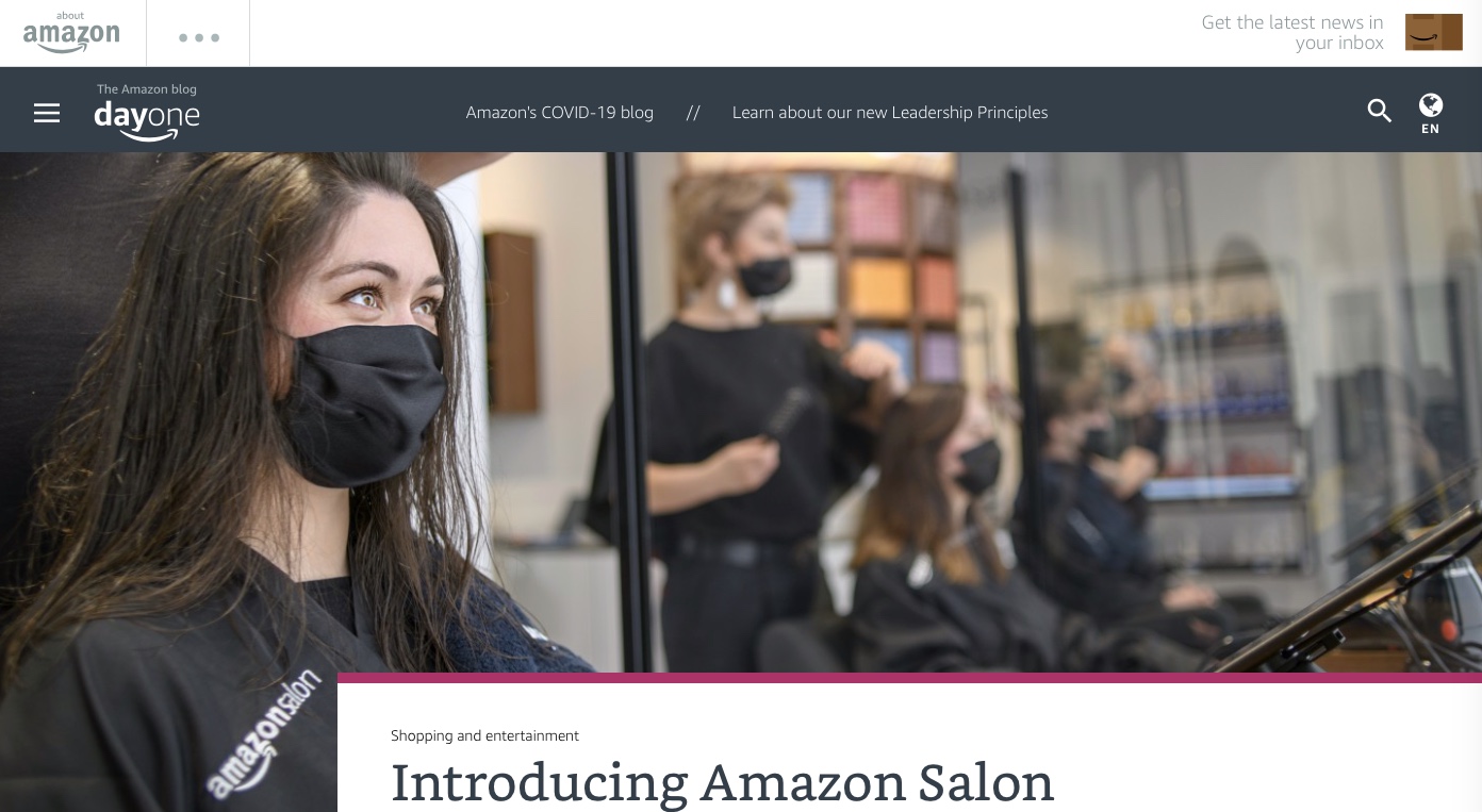 Amazon U.K. blog post, announcing Salon.