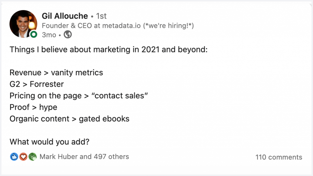 gil allouche things I believe about marketing in 2021 