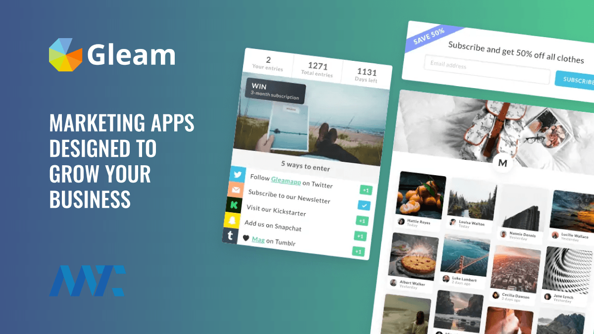 Gleam Marketing Apps for Social Galleries, Email Capture, Rewards, and Competitions