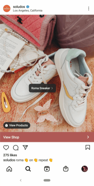 soludos mobile commerce on social media example
