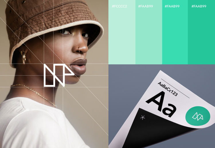 brand identity including typography, colors, logo and imagery
