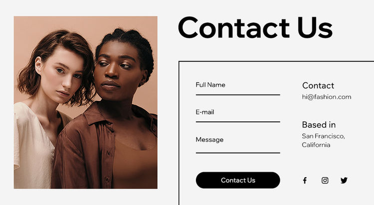 Contact form for listening to feedback