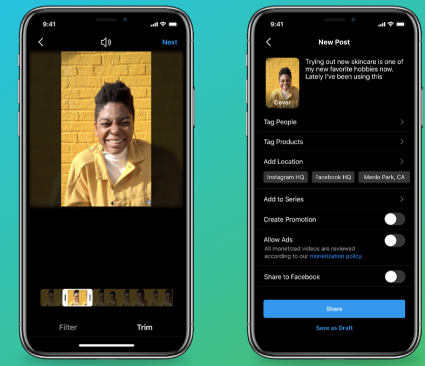 IGTV and feed videos merged into one format, Instagram Video