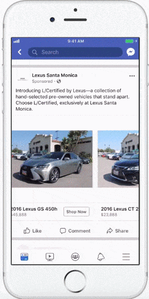 Auto Inventory Ads on Facebook Mobile