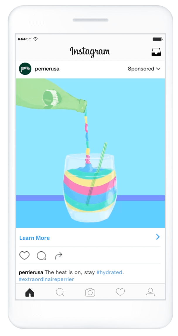 Example of a native ad on Instagram