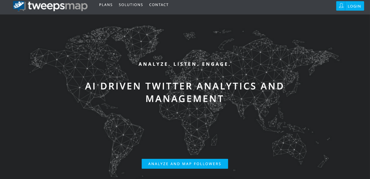 Tweepsmap - Twitter analytics tool for marketers