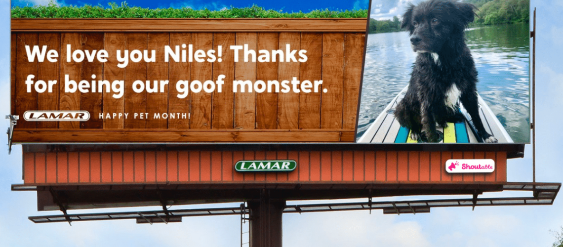 Niles on a billboard
